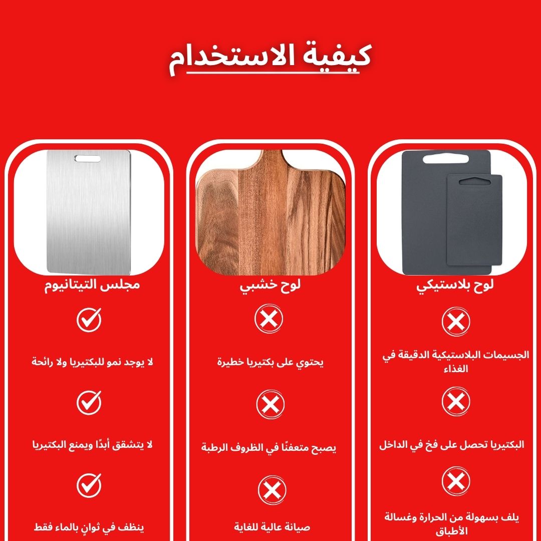 لوح تقطيع التيتانيوم