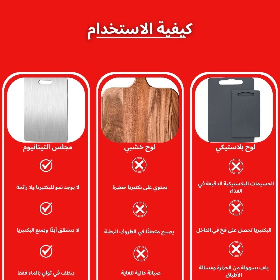 لوح تقطيع التيتانيوم